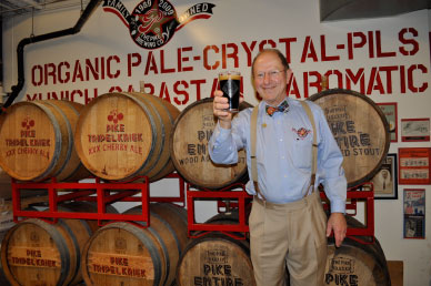 KANPAI! Charles Finkel, president of The Pike Brewing Company in Seattle, says “Not a week goes by when I don’t get a call from someone in Taiwan, Singapore, Japan or Denmark,” looking to import his beer.