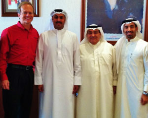 RUBBING ELBOWS WITH ROYALTY Bill Yeargin, CEO of Correct Craft, meets the President of the Prince’s Council in Bahrain.